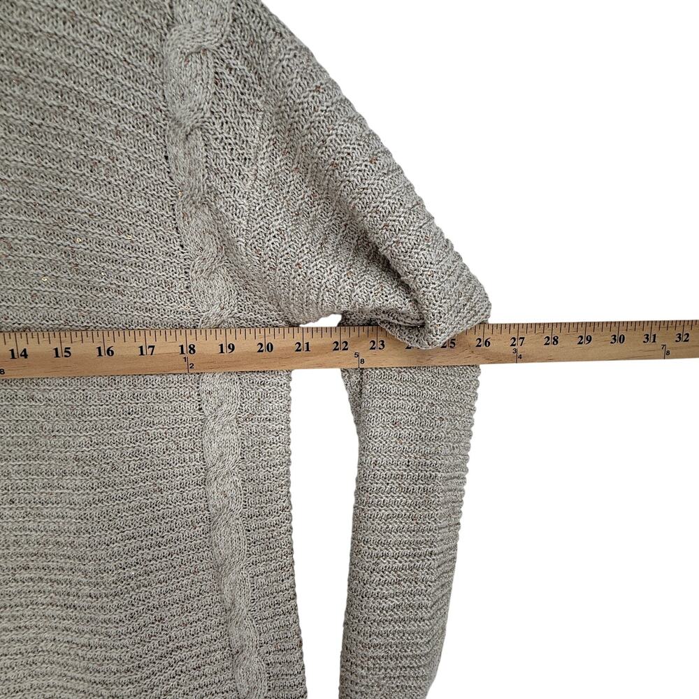 Chicos Tan Neutral Knit Long Sleeve Pullover Sweater Size 2 L - Picture 8 of 12
